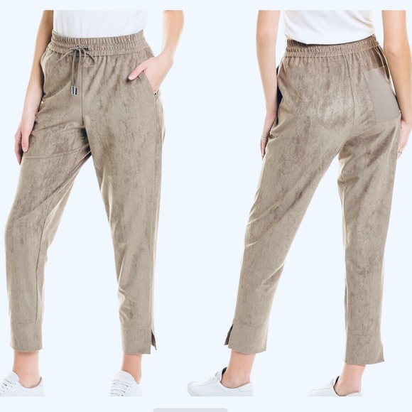 Lafayette 148 Slim Cadman Jogger Drawstring Vegan Suede...
